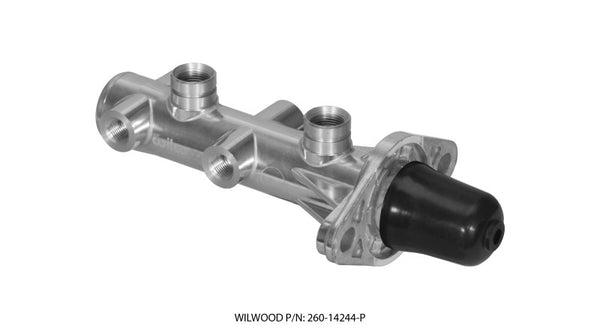 Wilwood Tandem Remote Master Cylinder 1 1/8in Bore Ball Burnished 260-14244-P