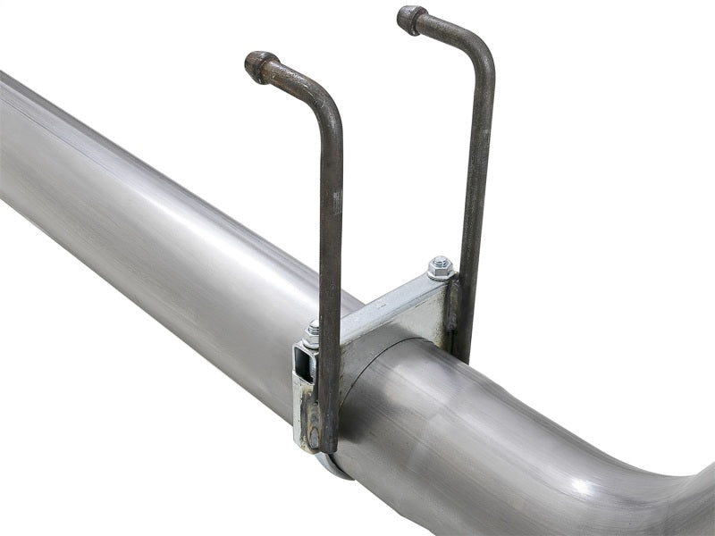 aFe Rebel XD 4in SS Down-Pipe Back Exhaust w/Dual Polished Tips 17-18 Ford Diesel Trucks V8-6.7L(td) 49-43102-P