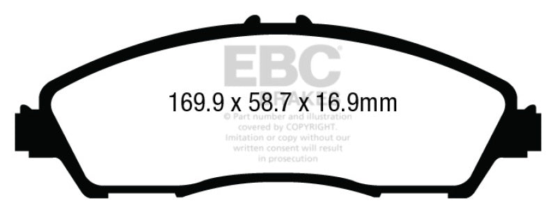 EBC 14+ Acura MDX 3.5 Yellowstuff Front Brake Pads DP43024R