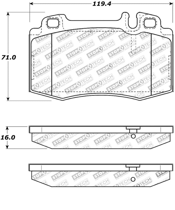 StopTech Street Touring 94-12/96 Maserati Series Front Brake Pads 308.0847