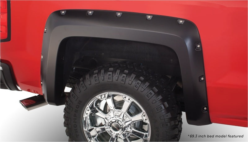 Bushwacker 15-18 Chevy Silverado 2500 HD Fleetside Pocket Style Flares 4pc 78.8/97.8in Bed Black 40957-02