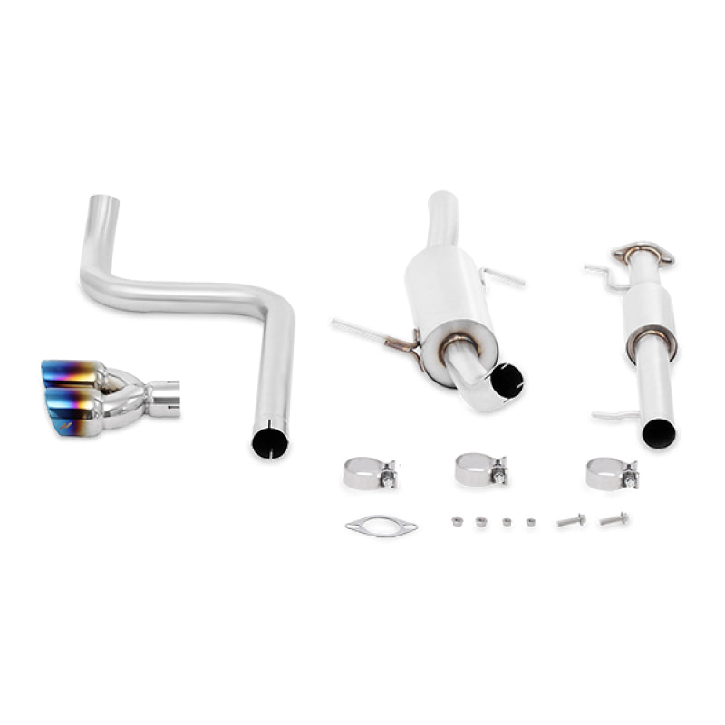 Mishimoto 14-16 Ford Fiesta ST 1.6L 2.5in Stainless Steel Resonated Cat-Back Exhaust w/ Burnt Ti MMEXH-FIST-14RBT
