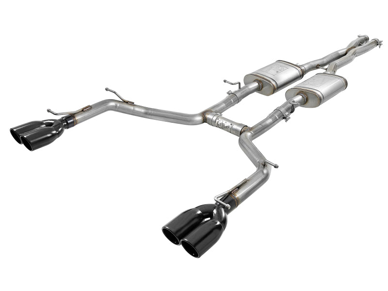 aFe MACH Force-Xp 2-1/2in 304 SS Cat-Back Exhaust 15-21 Compatible with Dodge Challenger V6-3.6L Quad Black Tip 49-32067-B