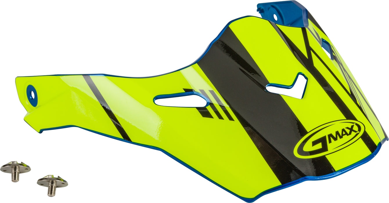 Flo Yellow/Black/Blue GMAX AT-21S Adventure Epic Helmet Visor