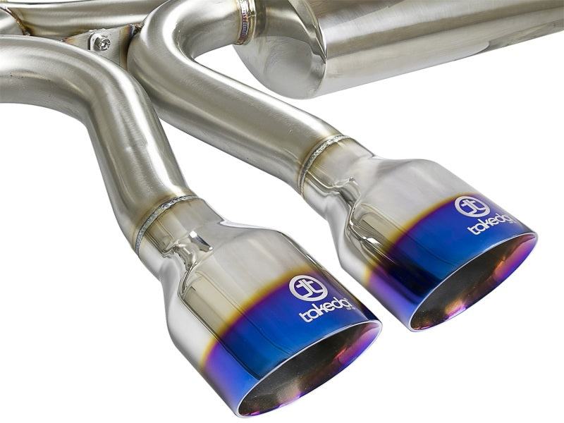 aFe Takeda 3in 304 SS Cat-Back Exhaust System w/ Blue Tips 2017 Honda Civic Si I4 1.5L (t) 49-36618-L