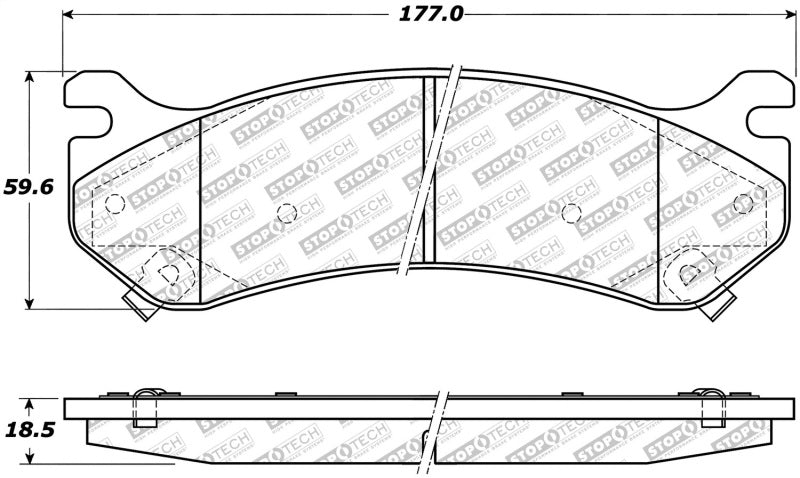 StopTech Street Select Brake Pads Front 305.0785