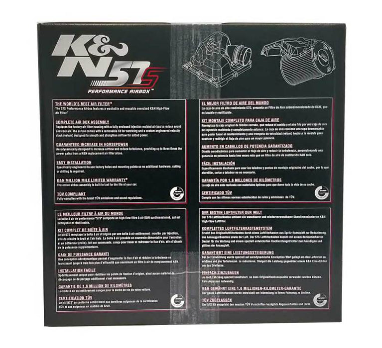 K&N Performance Intake Kit for Ford C-Max/Focus II / Volvo C30/S40/V40/V50/V70 / Mazda 3/5 57S-4000