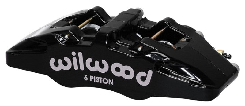 Wilwood Caliper-Forged Dynapro 6 5.25in Mount-R/H 1.38/1.00/1.00in Pistons .81in Disc 120-13438-BK