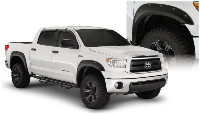 Bushwacker 07-13 Toyota Tundra Fleetside Pocket Style Flares 4pc 97.6/78.7/66.7in Bed Black 30911-02