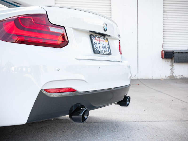 aFe MACHForce XP 3in to 2.5in 304 SS Axle-Back Exhaust w/ Black Tips 14-16 BMW M235i 49-36348-B