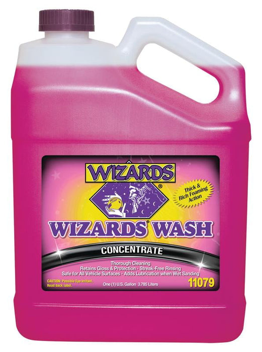 Wizards Car Wash Super Concentrated Car Wash Soap No Salt Biodegradable Car Wash Soap With Thick Foam Exterior Care Products For Marine Use Foam Cannon Soap For Car Washing Supplies 1 Gallon