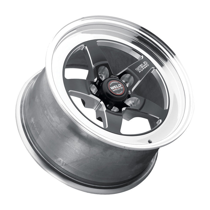 Weld S71 15x8 / 5x4.75 BP / 5.5in. BS Black Wheel (Medium Pad) Non-Beadlock 71MB-508B55A