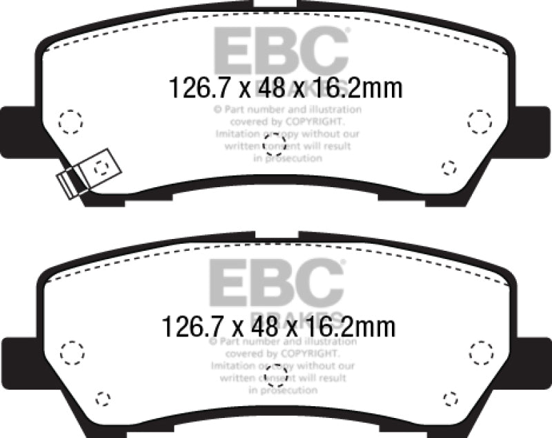 EBC 15+ Ford Mustang 2.3 Turbo Performance Pkg Yellowstuff Rear Brake Pads DP43043R