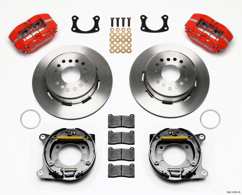 Wilwood Dynapro Lug Mount P/S Park Brake Kit Red New Big Ford 2.50in Offset 140-13181-R