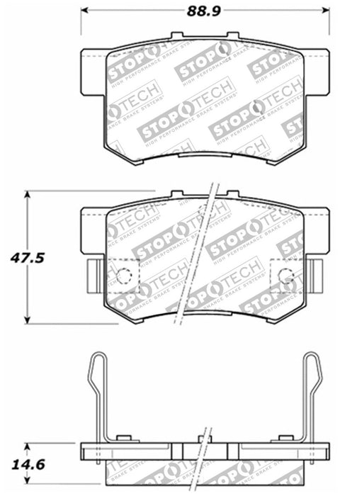 Stoptech St Street Brake Pads 308.0537