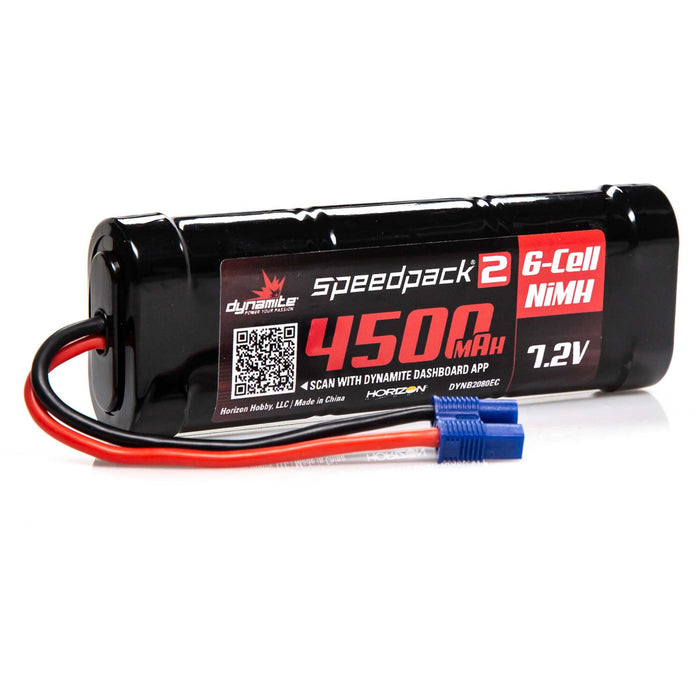 Dynamite SPEEDPACK2 7.2V 4500MAH 6 CELL NiMH FLAT EC3 DYNB2080EC Car Batteries & Accessories