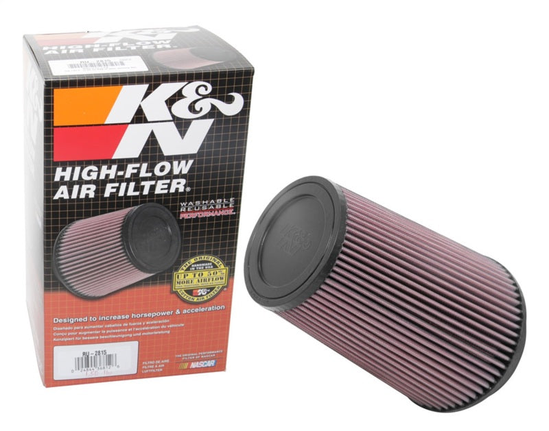 K&N Universal Clamp-On Air Filter 5in FLG / 6-1/2in B / 4-3/8in T / 8-3/4in H RU-2815