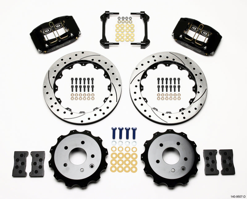 Wilwood Dynapro Radial Rear Kit 13.00in Drilled Compatible with Nissan 350Z/Fiti G35 140-9507-D