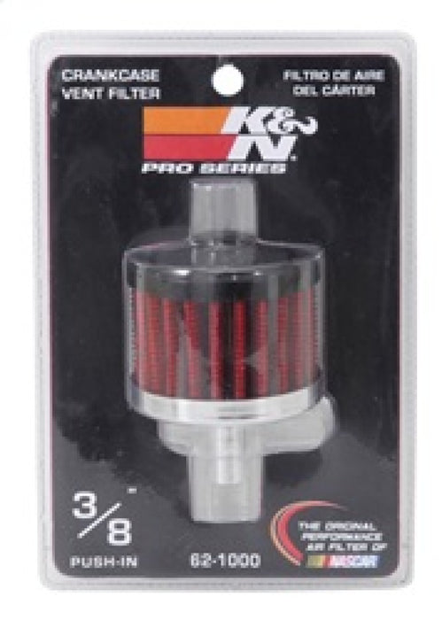 K&N Vent Air Filter/ Breather: High Performance, Premium, Washable, Replacement Engine Filter: Filter Height: 1.5 In, Flange Length: 0.875 In, Shape: Breather, 62-1000