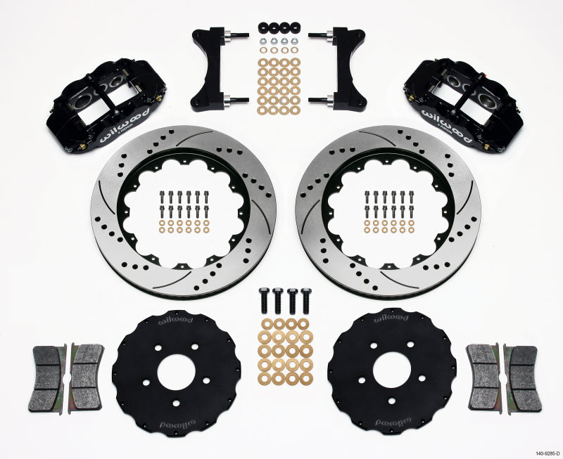 Wilwood Narrow Superlite 6R Front Hat Kit 14.00in Drilled Mitsubishi EVO VIII 140-9285-D