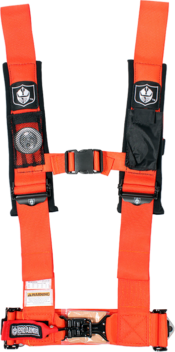 Pro Armor Seat Belt Safety Harness 5 Point 3" Padded Rzr Rhino Can Am Orange A115230OR