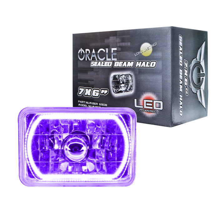 Oracle Pre-Installed Lights 7x6 IN. Sealed Beam UV/Purple Halo SEE WARRANTY 6908-007