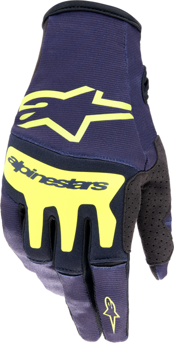 Alpinestars Techstar Gloves Night Navy/Yellow Fluo Md 3561023-7455-M