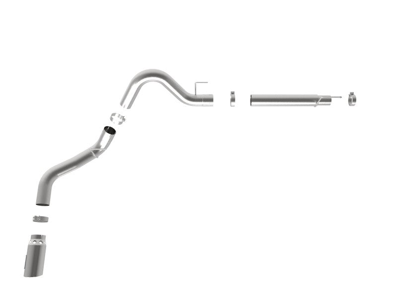 aFe 2021 Ford F-150 V6-3.0L (td) Large Bore 409 SS DPF-Back Exhaust System w/ Polished Tip 49-43143-P