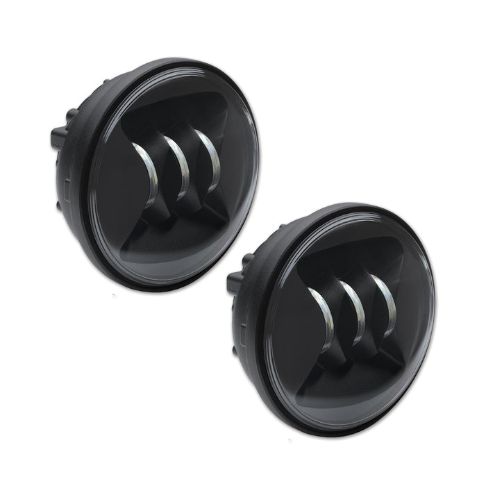 J.W. Speaker 0551583 Model 6045 12V SAE/ECE LED Fog Light (with Black Inner Bezel - 2 Light Kit)