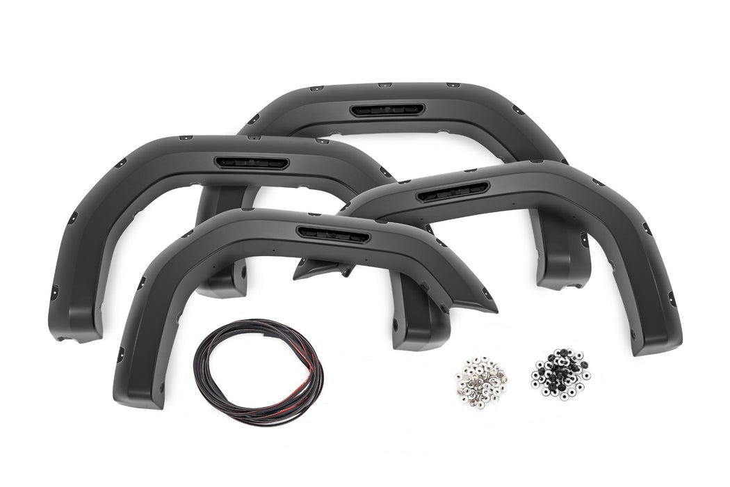 Rough Country Pocket Fender Flares Gan Silver Ice Metallic fits gmc Sierra 2500 Hd/Sierra 3500 Hd (20-23) F-G12011A-GAN