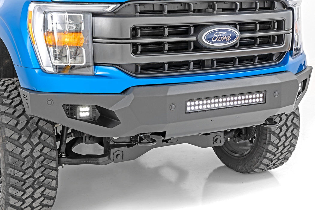 Rough Country High Clearance Front Bumper Led Lights & Skid Plate Ford F-150 (21-23) 10809A