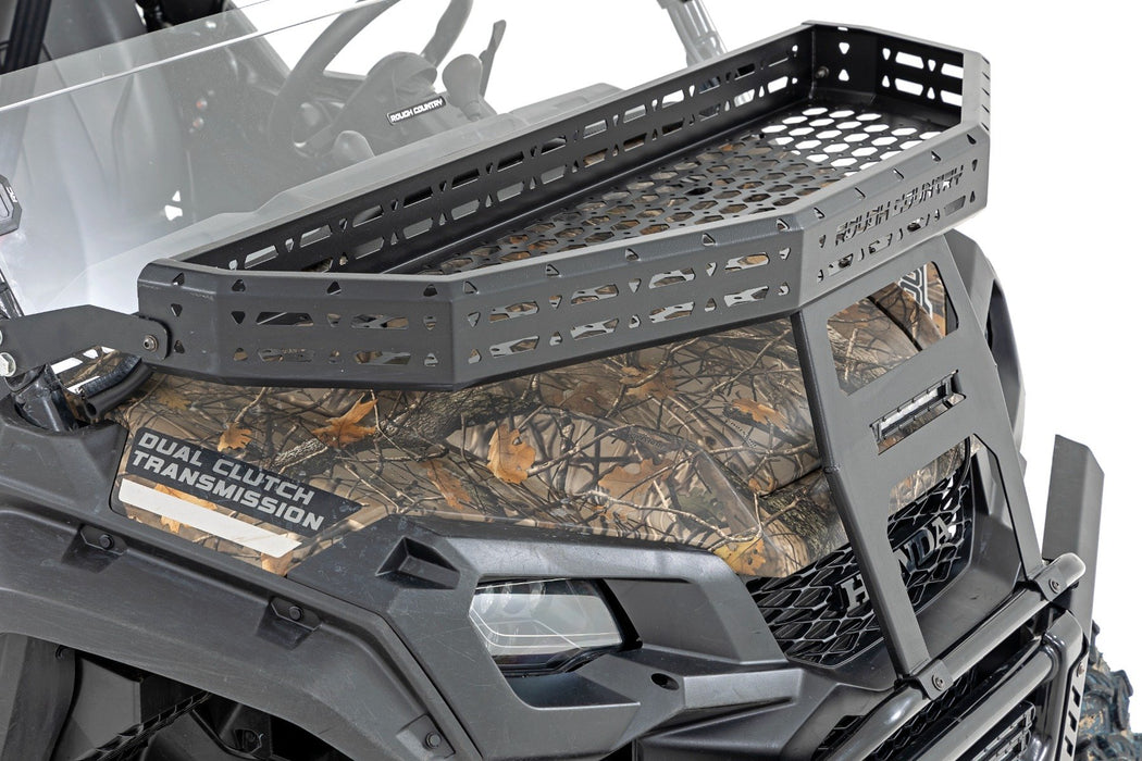 Rough Country Front Cargo Rack Black Series Led 6" Light Slime Line Honda Pioneer 1000/Pioneer 1000-5 92059