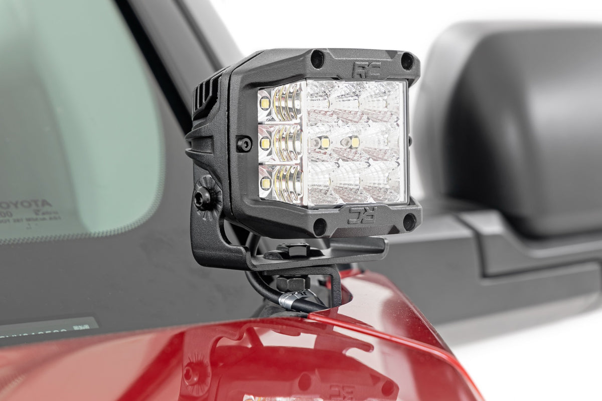 Rough Country LED Light Ditch Mount 2" Spectrum Pair Spot Fits toyotaTundra (22-23) 82071