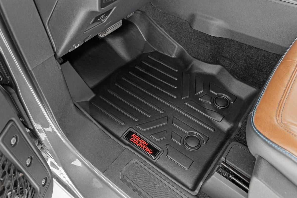 Rough Country Floor Mats Front & Rear Fits Ford Bronco 4WD (2021-2023) M-51602