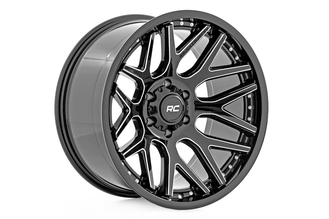 Rough Country 95 Series Wheel Machined One-Piece Gloss Black 20X10 6X5.525Mm 95201012M