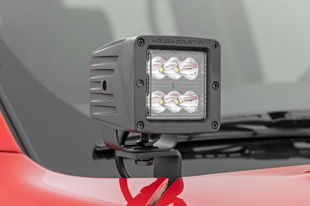 Rough Country Led Light Kit Ditch Mount 3" Osram Wide Compatible with Nissan Frontier (22-23) 71068