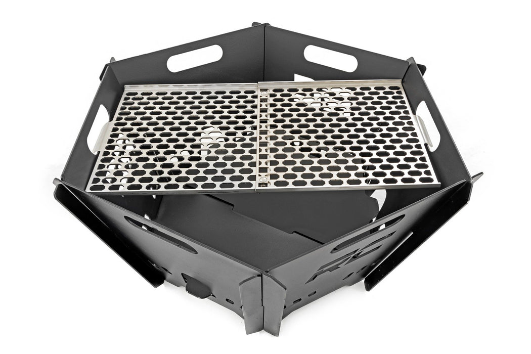 Rough Country Overland Collapsible Fire Pit Stainless Steel Grill Grate 117517