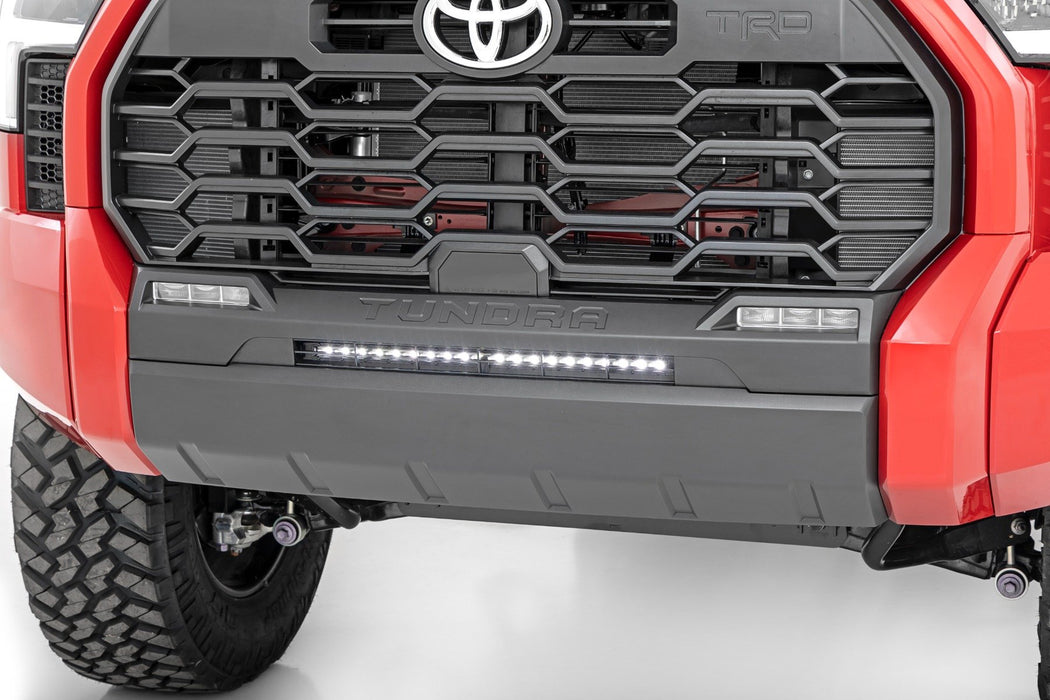 Rough Country LED Light Kit Bumper Mount 20" Black Slim Line Fits toyotaTundra (22-23)