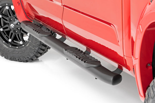 Rough Country Oval Nerf Steps Crew Cab Black Fits toyotaTundra 2WD/4WD (22-23) 21014