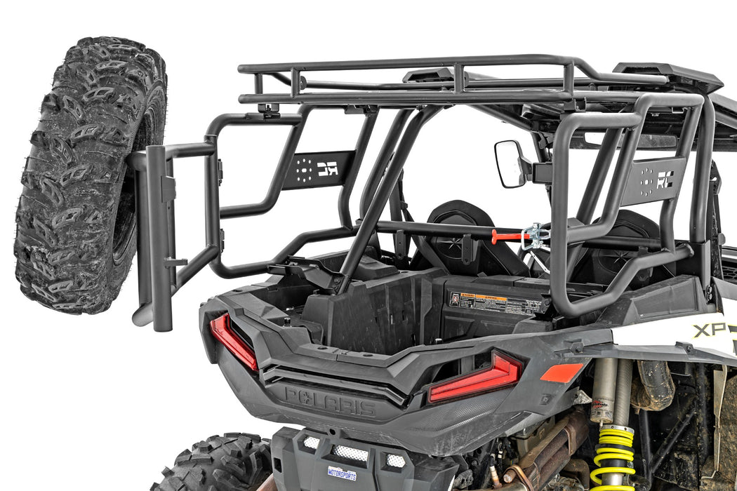 Rough Country Tubular Rear Cargo Rack Spare Tire Mount Polaris Rzr Xp 1000 93141