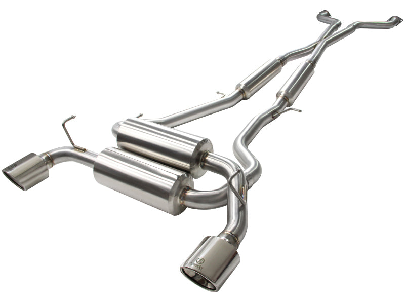 aFe Takeda 2-1/2in 304SS Cat-Back Exhaust Compatible with Infiniti G37 08-13/Q60 14-15 V6-3.7 w/ Polished Tips 49-36103-P