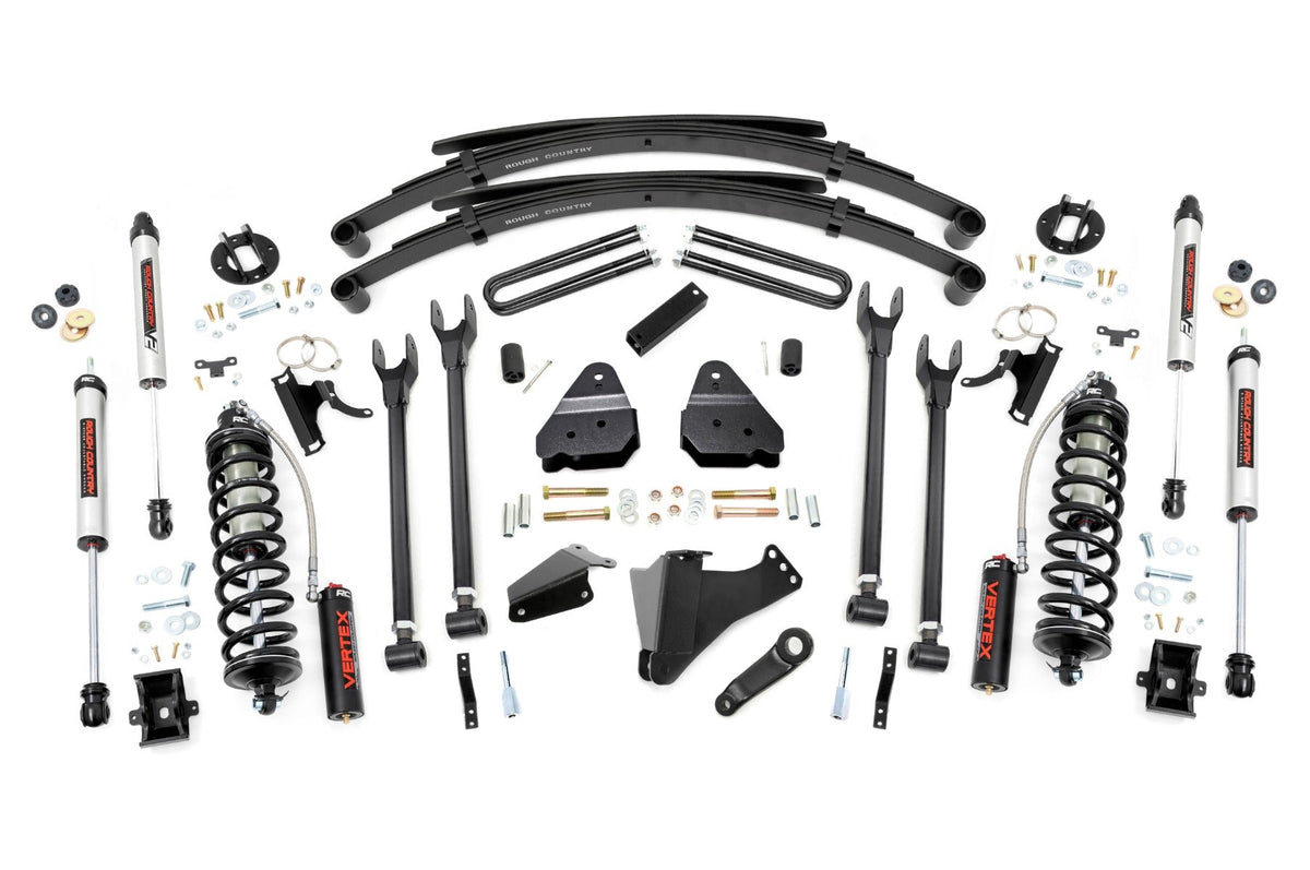 Rough Country 6 Inch Lift Kit Diesel 4 Link Rr Spring C/O V2 Fits Ford Super Duty (05-07) 58258