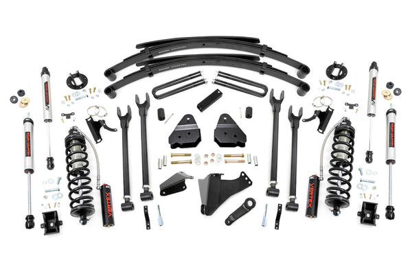 Rough Country 6 Inch Lift Kit Gas 4 Link Rr Spring C/O V2 Fits Ford Super Duty (05-07) 58358