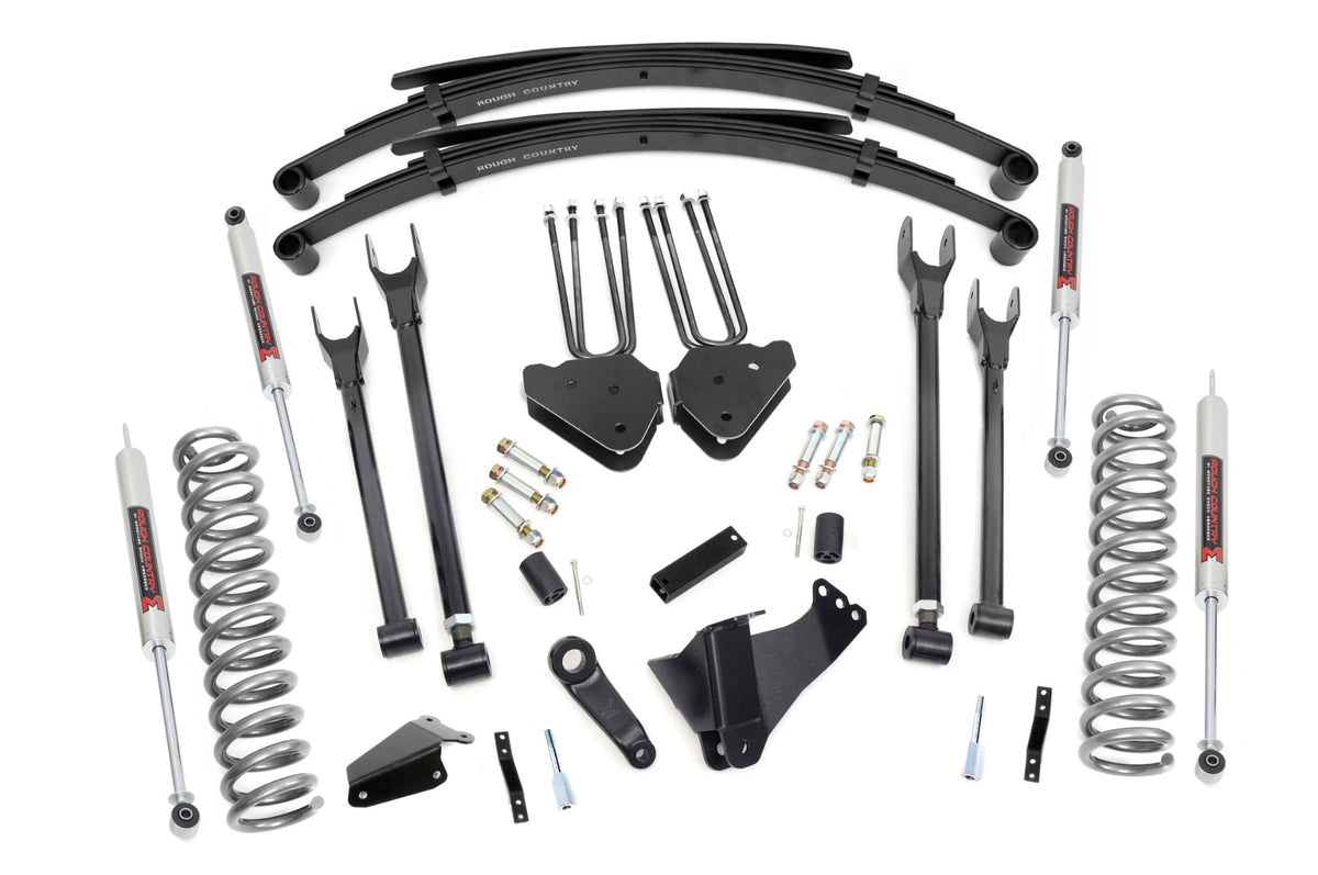 Rough Country 6 Inch Lift Kit Gas 4 Link M1 Fits Ford F-250/F-350 Super Duty (05-07) 58340