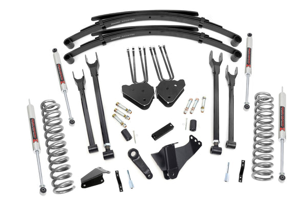 Rough Country 6 Inch Lift Kit Gas 4 Link M1 Fits Ford F-250/F-350 Super Duty (05-07) 58340