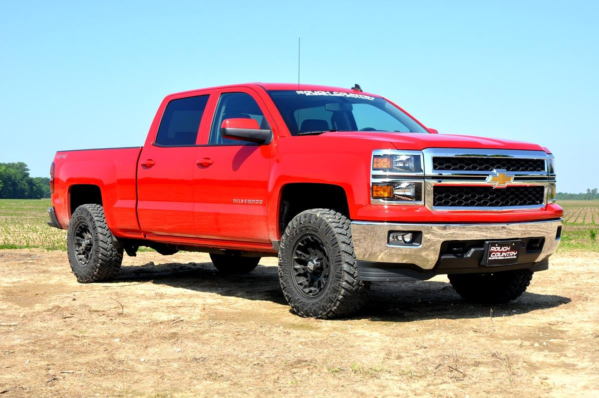 Rough Country 2 Inch Leveling Kit Aluminum Red Fits Chevy/GMC 1500 Truck (07-18) Suv (07-20) 1313