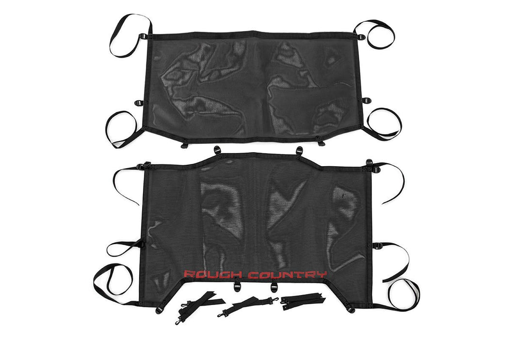 Rough Country Mesh Bikini Top Plus Black compatible with Jeep Wrangler Jl 4Wd (2018-2023) 85120