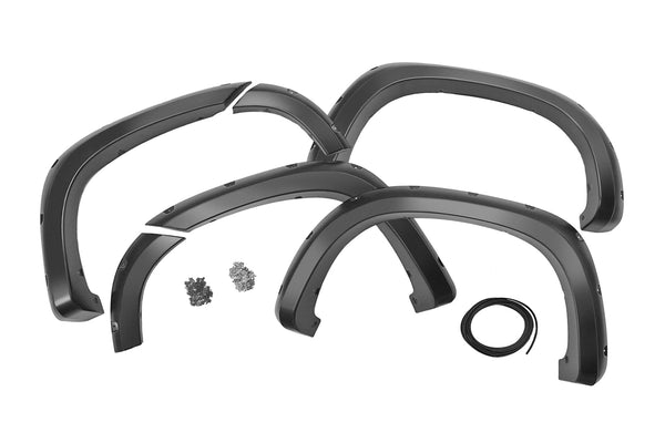 Rough Country Pocket Fender Flares Gba Black Fits Chevy Silverado 1500 (19-21) F-C11911A-GBA