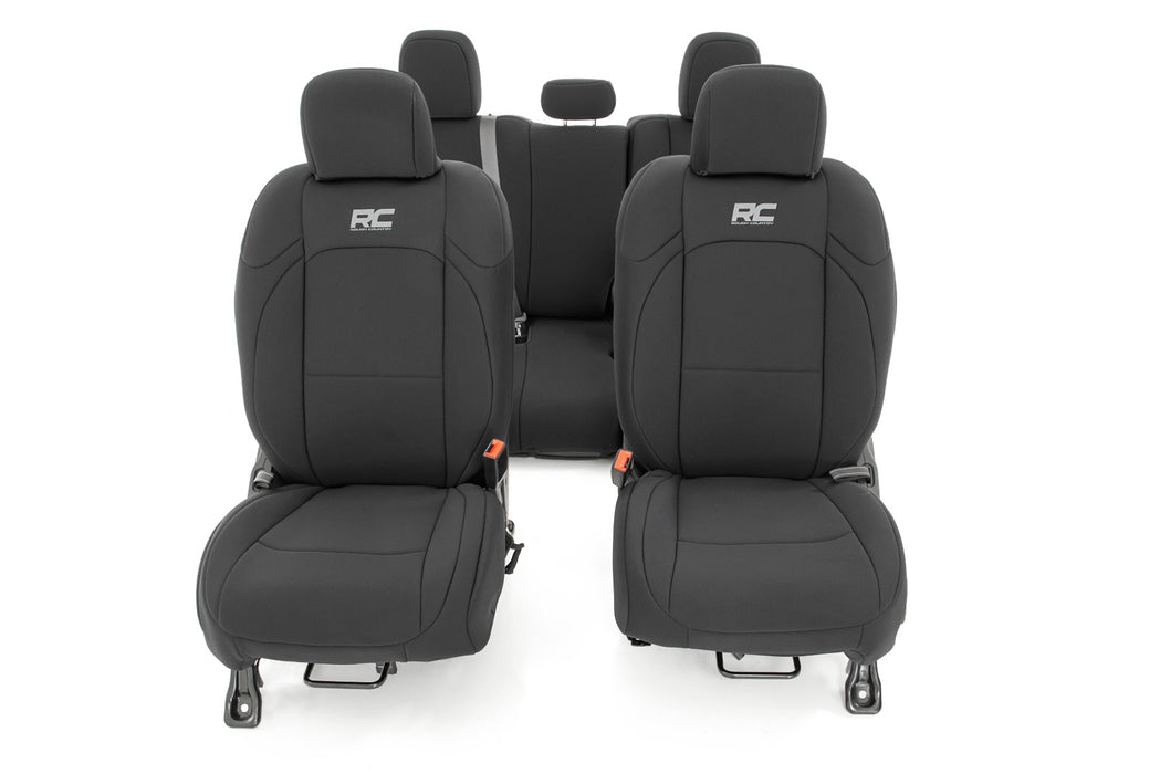 Rough Country Seat Covers Front And Rr No Cup Holder compatible with Jeep Gladiator Jt (20-23) 91034