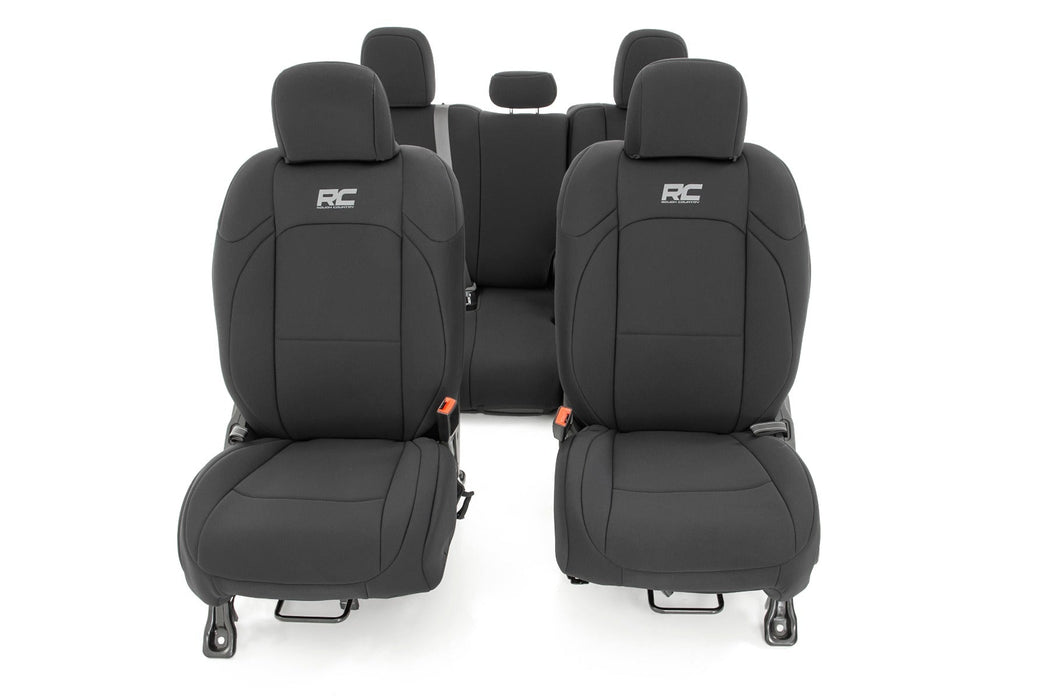 Rough Country Seat Covers Front And Rr W/ Cup Holder compatible with Jeep Gladiator Jt (20-23) 91038
